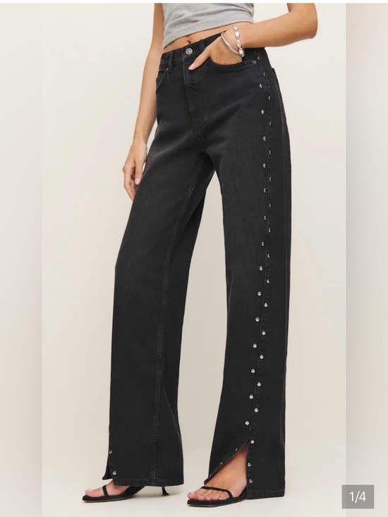 Reformation Denim - Reformation High rise slouchy straight leg jeans